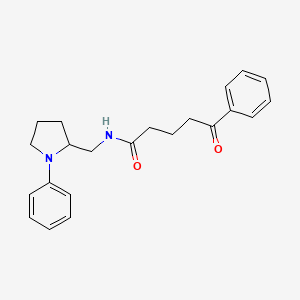 molecular formula C22H26N2O2 B2591006 5-氧代-5-苯基-N-((1-苯基吡咯烷-2-基)甲基)戊酰胺 CAS No. 1797341-96-8