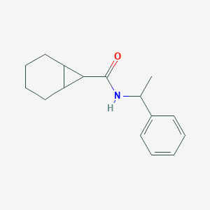 molecular formula C16H21NO B259101 N-(1-phenylethyl)bicyclo[4.1.0]heptane-7-carboxamide 