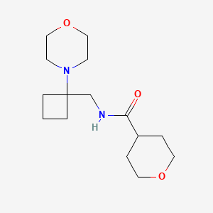 molecular formula C15H26N2O3 B2591013 N-[(1-Morpholin-4-ylcyclobutyl)methyl]oxane-4-carboxamide CAS No. 2380080-27-1