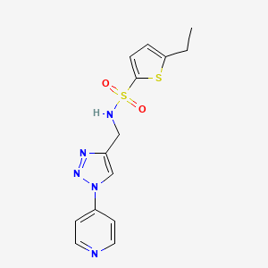 B2591018 5-ethyl-N-((1-(pyridin-4-yl)-1H-1,2,3-triazol-4-yl)methyl)thiophene-2-sulfonamide CAS No. 2034532-80-2