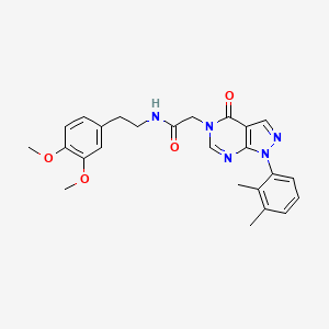 molecular formula C25H27N5O4 B2591029 N-(3,4-二甲氧基苯乙基)-2-(1-(2,3-二甲基苯基)-4-氧代-1H-吡唑并[3,4-d]嘧啶-5(4H)-基)乙酰胺 CAS No. 894993-51-2