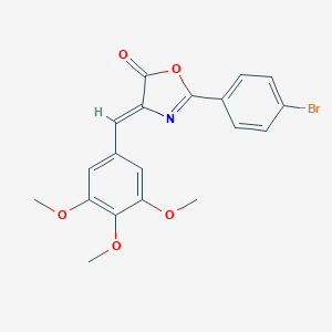molecular formula C19H16BrNO5 B259103 2-(4-bromophenyl)-4-(3,4,5-trimethoxybenzylidene)-1,3-oxazol-5(4H)-one 