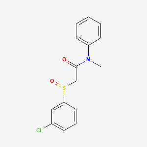molecular formula C15H14ClNO2S B2591041 2-[(3-chlorophenyl)sulfinyl]-N-methyl-N-phenylacetamide CAS No. 339108-19-9