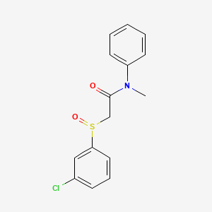 molecular formula C15H14ClNO2S B2591041 2-[(3-クロロフェニル)スルフィニル]-N-メチル-N-フェニルアセトアミド CAS No. 339108-19-9