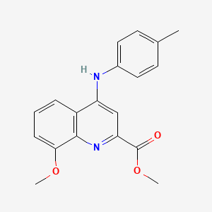 molecular formula C19H18N2O3 B2591049 8-甲氧基-4-(对甲苯氨基)喹啉-2-甲酸甲酯 CAS No. 1207007-31-5