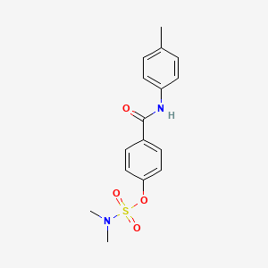molecular formula C16H18N2O4S B2591054 [4-[(4-甲基苯基)氨基甲酰基]苯基] N,N-二甲基氨基磺酸盐 CAS No. 338396-30-8