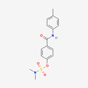 molecular formula C16H18N2O4S B2591054 4-[(4-methylphenyl)carbamoyl]phenyl N,N-dimethylsulfamate CAS No. 338396-30-8