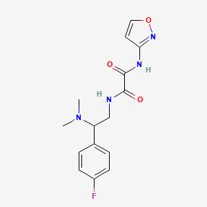molecular formula C15H17FN4O3 B2591057 N1-(2-(dimethylamino)-2-(4-fluorophenyl)ethyl)-N2-(isoxazol-3-yl)oxalamide CAS No. 941932-87-2