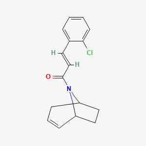 molecular formula C16H16ClNO B2591067 (E)-1-((1R,5S)-8-氮杂双环[3.2.1]辛-2-烯-8-基)-3-(2-氯苯基)丙-2-烯-1-酮 CAS No. 1798408-75-9