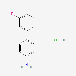 molecular formula C12H11ClFN B2591071 3'-Fluorobiphenyl-4-ylamine hydrochloride CAS No. 1197232-50-0; 5728-66-5
