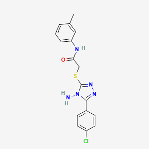 molecular formula C17H16ClN5OS B2591077 2-{[4-amino-5-(4-chlorophenyl)-4H-1,2,4-triazol-3-yl]sulfanyl}-N-(3-methylphenyl)acetamide CAS No. 880802-62-0