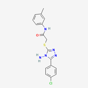 molecular formula C17H16ClN5OS B2591077 2-{[4-アミノ-5-(4-クロロフェニル)-4H-1,2,4-トリアゾール-3-イル]スルファニル}-N-(3-メチルフェニル)アセトアミド CAS No. 880802-62-0