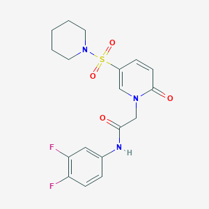 molecular formula C18H19F2N3O4S B2591086 N-(3,4-difluorophenyl)-2-(2-oxo-5-(piperidin-1-ylsulfonyl)pyridin-1(2H)-yl)acetamide CAS No. 1251676-40-0