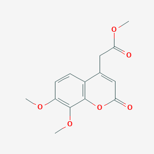 molecular formula C14H14O6 B2591127 Methyl 2-(7,8-dimethoxy-2-oxochromen-4-yl)acetate CAS No. 717895-80-2