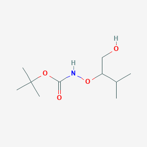 molecular formula C10H21NO4 B2591153 叔丁基氮杂环丁烷-1-羧酸（1-羟基-3-甲基丁烷-2-基）酯 CAS No. 1785365-98-1