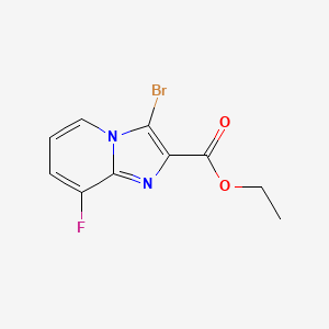 molecular formula C10H8BrFN2O2 B2591162 Ethyl 3-bromo-8-fluoroimidazo[1,2-a]pyridine-2-carboxylate CAS No. 2379918-40-6
