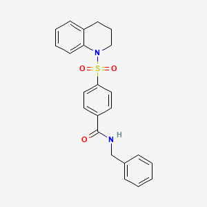 molecular formula C23H22N2O3S B2591166 N-benzyl-4-(3,4-dihydro-2H-quinolin-1-ylsulfonyl)benzamide CAS No. 325747-95-3