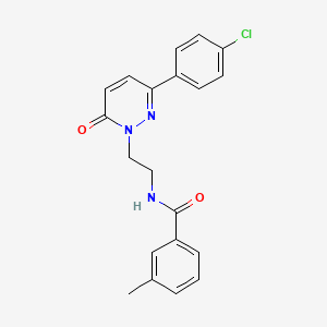 molecular formula C20H18ClN3O2 B2591173 N-(2-(3-(4-氯苯基)-6-氧代吡哒嗪-1(6H)-基)乙基)-3-甲基苯甲酰胺 CAS No. 921577-29-9