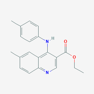 molecular formula C20H20N2O2 B259118 Ethyl 6-methyl-4-[(4-methylphenyl)amino]quinoline-3-carboxylate 