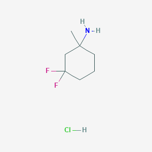 molecular formula C7H14ClF2N B2591183 3,3-Difluoro-1-methylcyclohexan-1-amine;hydrochloride CAS No. 2408963-94-8