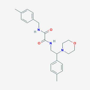 molecular formula C23H29N3O3 B2591194 N1-(4-甲基苄基)-N2-(2-吗啉-2-(对甲苯基)乙基)草酰胺 CAS No. 941870-89-9