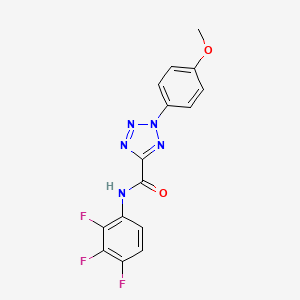 molecular formula C15H10F3N5O2 B2591198 2-(4-methoxyphenyl)-N-(2,3,4-trifluorophenyl)-2H-tetrazole-5-carboxamide CAS No. 1396850-69-3