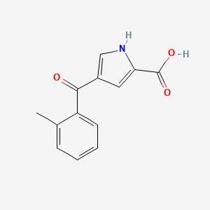 molecular formula C13H11NO3 B2591216 4-(2-甲基苯甲酰)-1H-吡咯-2-羧酸 CAS No. 478249-40-0