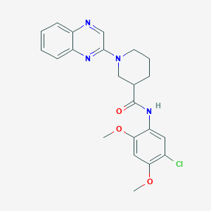 molecular formula C22H23ClN4O3 B2591218 N-(5-chloro-2,4-dimethoxyphenyl)-1-quinoxalin-2-ylpiperidine-3-carboxamide CAS No. 933238-03-0