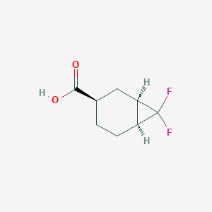 molecular formula C8H10F2O2 B2591219 (1R,3R,6S)-7,7-Difluorobicyclo[4.1.0]heptane-3-carboxylic acid CAS No. 2218436-73-6