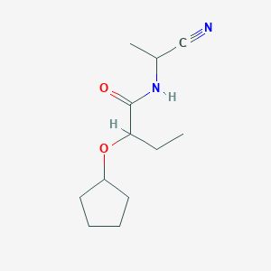 molecular formula C12H20N2O2 B2591220 N-(1-cyanoethyl)-2-(cyclopentyloxy)butanamide CAS No. 1427938-54-2