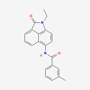 molecular formula C21H18N2O2 B2591235 N-(1-エチル-2-オキソ-1,2-ジヒドロベンゾ[cd]インドール-6-イル)-3-メチルベンズアミド CAS No. 314053-38-8