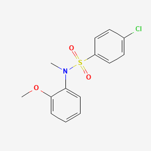 molecular formula C14H14ClNO3S B2591237 4-chloro-N-(2-methoxyphenyl)-N-methylbenzenesulfonamide CAS No. 14417-08-4