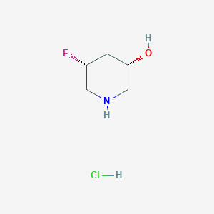 molecular formula C5H11ClFNO B2591244 (3S,5R)-5-氟哌啶-3-醇盐酸盐 CAS No. 1955505-76-6