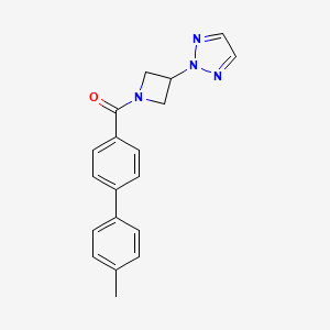 molecular formula C19H18N4O B2591249 (3-(2H-1,2,3-三唑-2-基)氮杂环丁-1-基)(4'-甲基-[1,1'-联苯]-4-基)甲酮 CAS No. 2191265-86-6