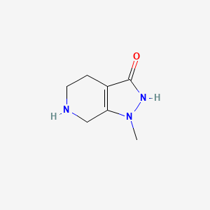 molecular formula C7H11N3O B2591278 1-methyl-1H,4H,5H,6H,7H-pyrazolo[3,4-c]pyridin-3-ol CAS No. 71233-24-4