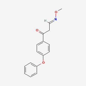 molecular formula C16H15NO3 B2591283 3-oxo-3-(4-phenoxyphenyl)propanal O-methyloxime CAS No. 241488-14-2