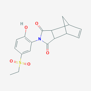 molecular formula C17H17NO5S B259131 2-[5-(ethylsulfonyl)-2-hydroxyphenyl]-3a,4,7,7a-tetrahydro-1H-4,7-methanoisoindole-1,3(2H)-dione 