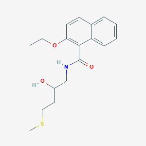 molecular formula C18H23NO3S B2591314 2-Ethoxy-N-(2-hydroxy-4-methylsulfanylbutyl)naphthalene-1-carboxamide CAS No. 2320465-32-3