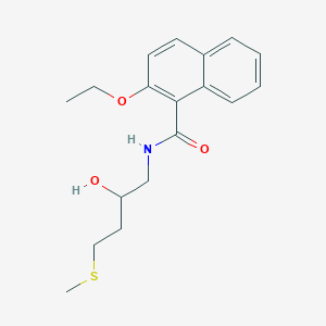 molecular formula C18H23NO3S B2591314 2-ethoxy-N-[2-hydroxy-4-(methylsulfanyl)butyl]naphthalene-1-carboxamide CAS No. 2320465-32-3