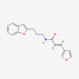 molecular formula C18H17NO3 B2591332 (E)-N-(3-(benzofuran-2-yl)propyl)-3-(furan-3-yl)acrylamide CAS No. 2035018-32-5
