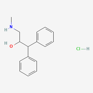 molecular formula C16H20ClNO B2591336 3-(Methylamino)-1,1-diphenylpropan-2-ol hydrochloride CAS No. 53779-93-4