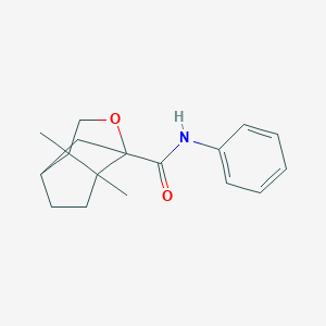 molecular formula C17H21NO2 B259134 3a,6a-dimethyl-N-phenylhexahydro-1H-1,4-methanocyclopenta[c]furan-1-carboxamide 