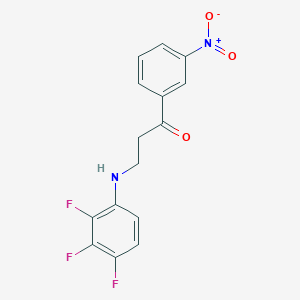 molecular formula C15H11F3N2O3 B2591342 1-(3-Nitrophenyl)-3-(2,3,4-trifluoroanilino)-1-propanone CAS No. 868255-84-9