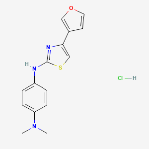 N1-(4-(furan-3-yl)thiazol-2-yl)-N4,N4-dimethylbenzene-1,4-diamine hydrochloride