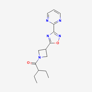 2-Ethyl-1-(3-(3-(pyrimidin-2-yl)-1,2,4-oxadiazol-5-yl)azetidin-1-yl)butan-1-one