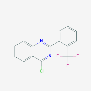 molecular formula C15H8ClF3N2 B2591408 4-氯-2-[2-(三氟甲基)苯基]喹唑啉 CAS No. 404827-94-7