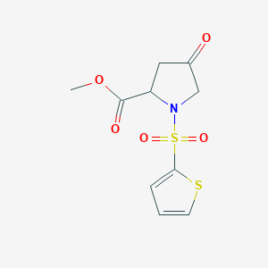 Methyl 4-oxo-1-(2-thienylsulfonyl)-2-pyrrolidinecarboxylate
