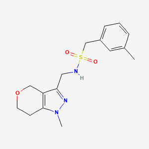 N-((1-methyl-1,4,6,7-tetrahydropyrano[4,3-c]pyrazol-3-yl)methyl)-1-(m-tolyl)methanesulfonamide