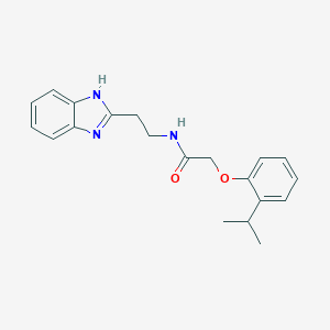 molecular formula C20H23N3O2 B259143 N-[2-(1H-Benzoimidazol-2-yl)-ethyl]-2-(2-isopropyl-phenoxy)-acetamide 