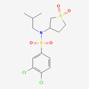3,4-dichloro-N-(1,1-dioxo-1lambda6-thiolan-3-yl)-N-(2-methylpropyl)benzene-1-sulfonamide